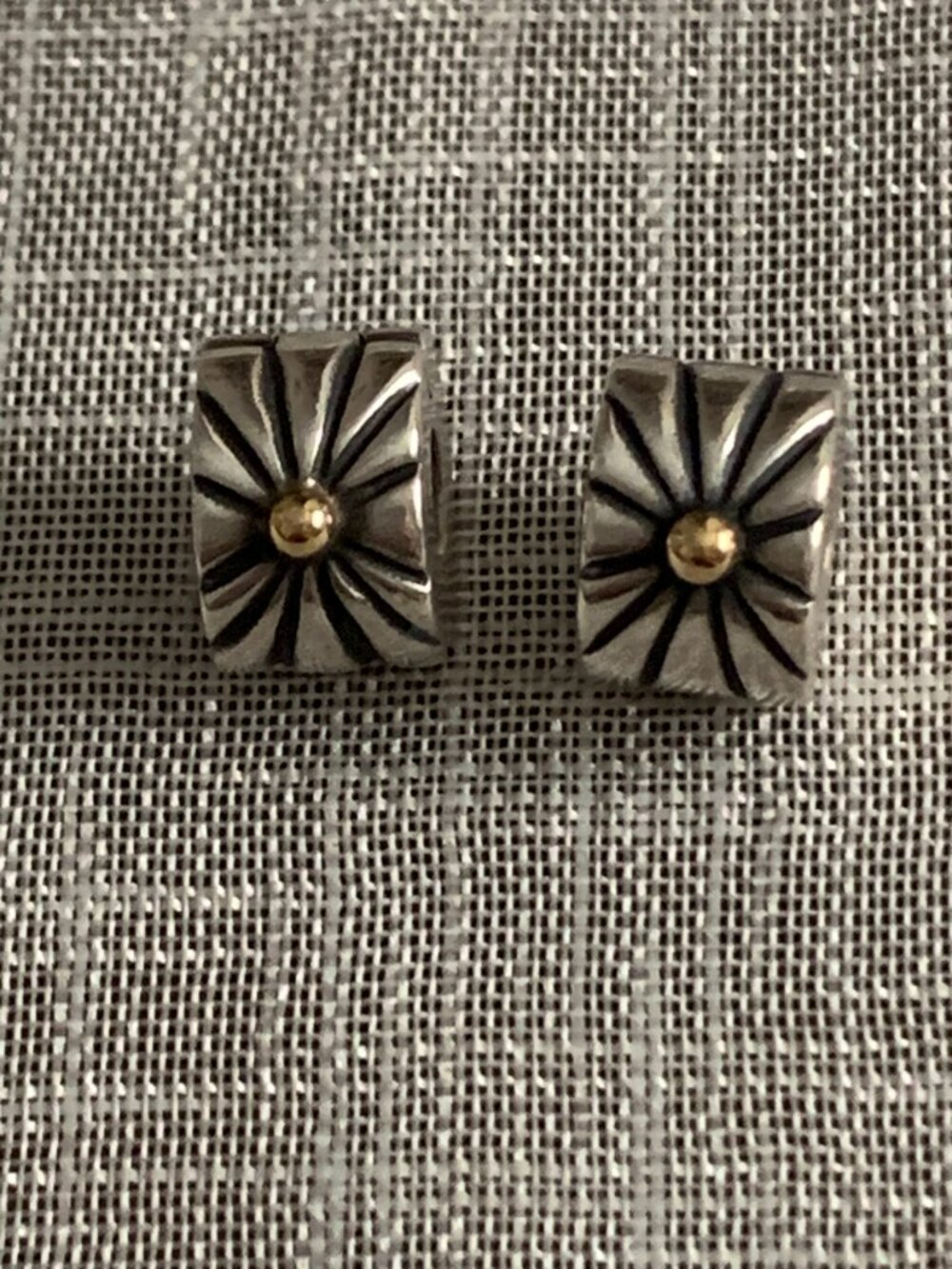 Pair of Pandora Silver and Gold Clips